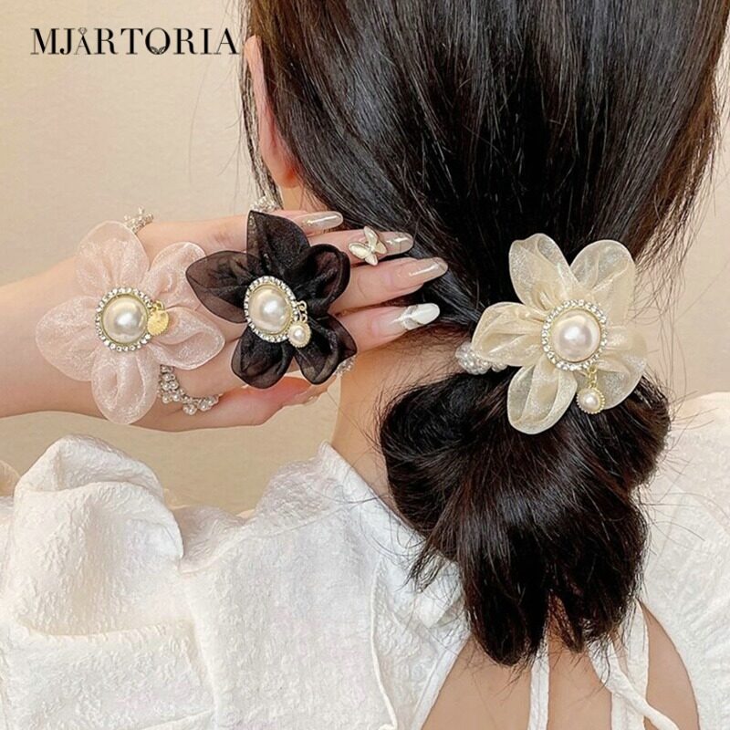 MJartoria Korean Sweet Head Rope Small Hair Rope Girl Hair Band Hair Ornament