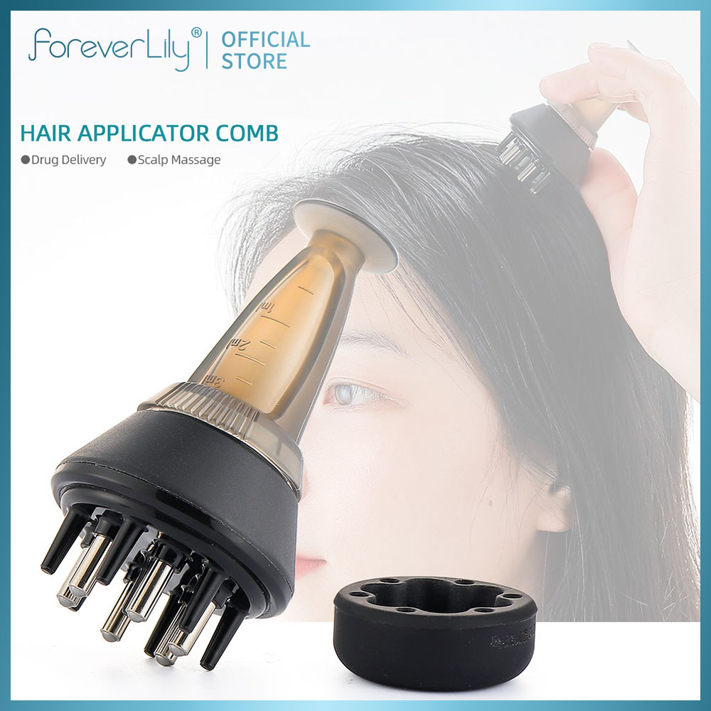 foreverlily Scalp Applicator Comb for Hair Scalp Treatment Oil Liquid Guiding Comb Hair Growth Hair Brush Massager Hair Care Tool Anti Hair loss