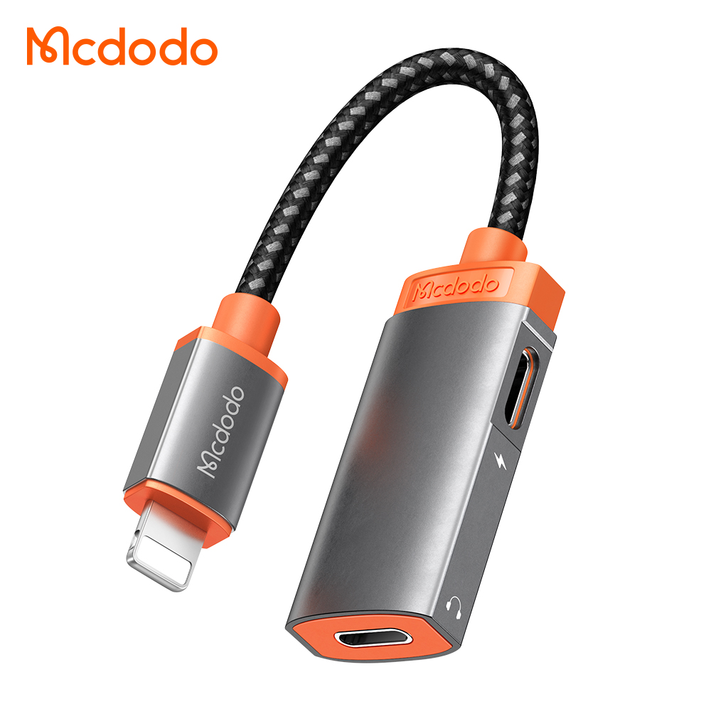 Mcdodo Cable Adapter for Lightning To For Lightning For iPhone 13 12 11 X 8 7 Plus Earphone Cable Audio Cable Charging Calling Data music