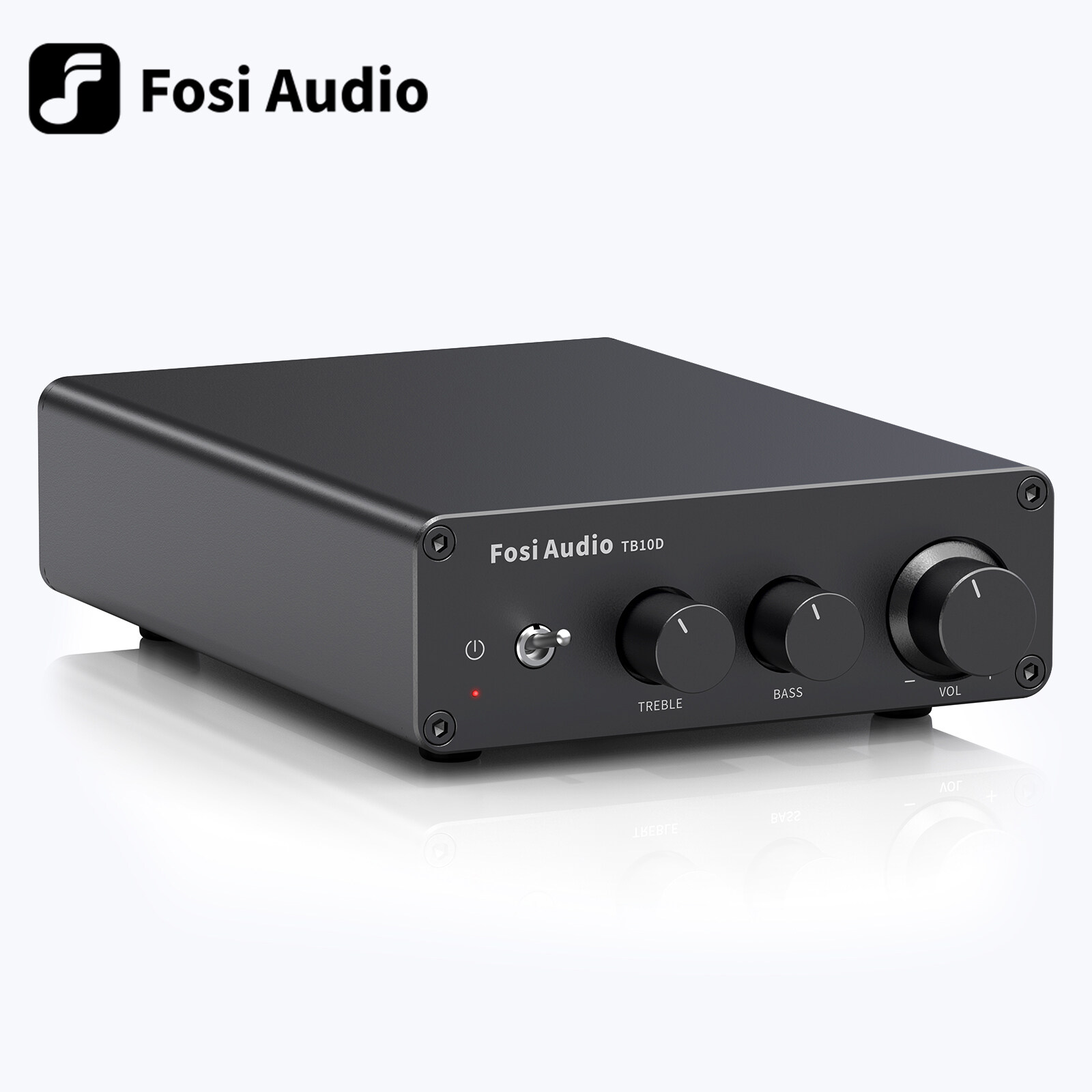 Fosi Audio TB10D New Updated Version Digital Hi-Fi Power Amplifier 300W x2 TPA3255 Stereo Class D Treble Bass Amplifier for Home Theater Speakers