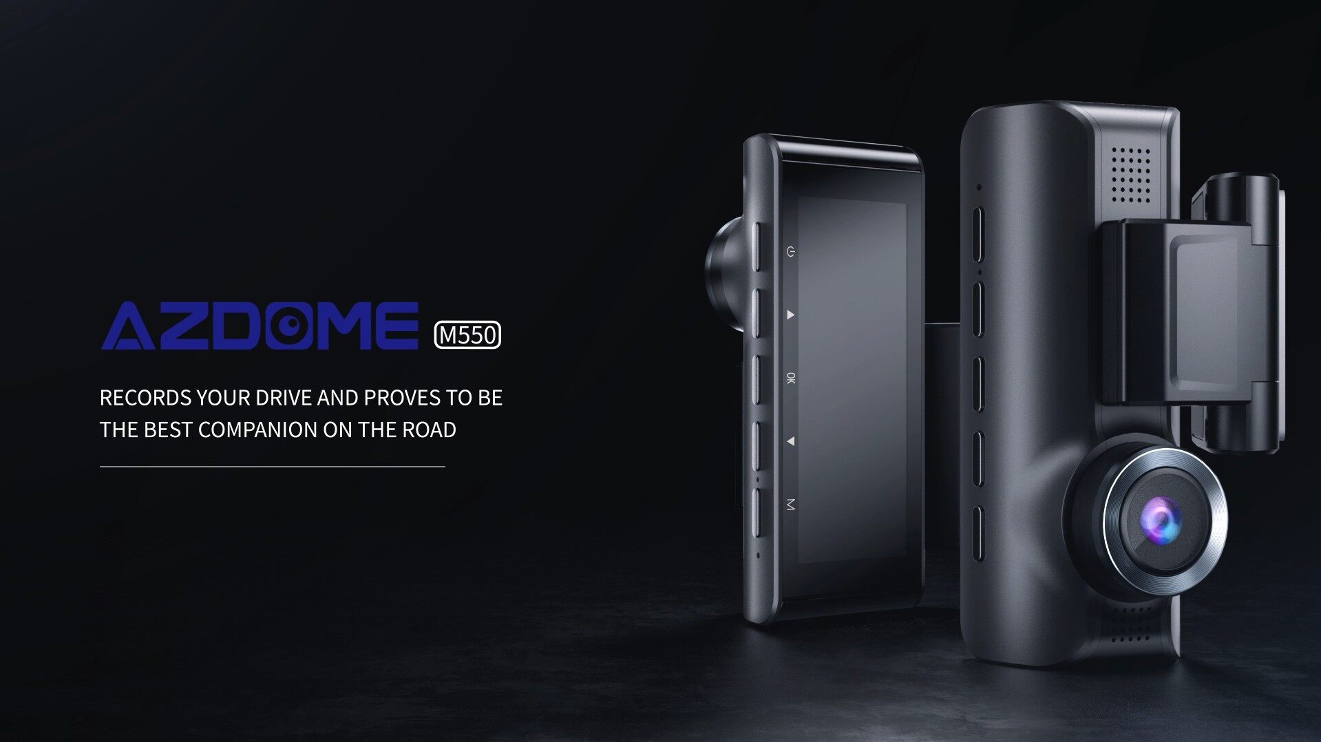 Free SD Card Today✔AZDOME M550 3 Channel Lens 4K Car Dash Cam with Night Vision WiFi GPS,Front and Rear,Cabin Inside 2K Three Way Ultra Full HD 1080P Dash Cameras Dashboard BackUp Camera Dashcam for C